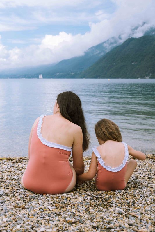 Maillots de bain matchy matchy mère fille terracotta