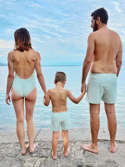 Short de bain homme seersucker