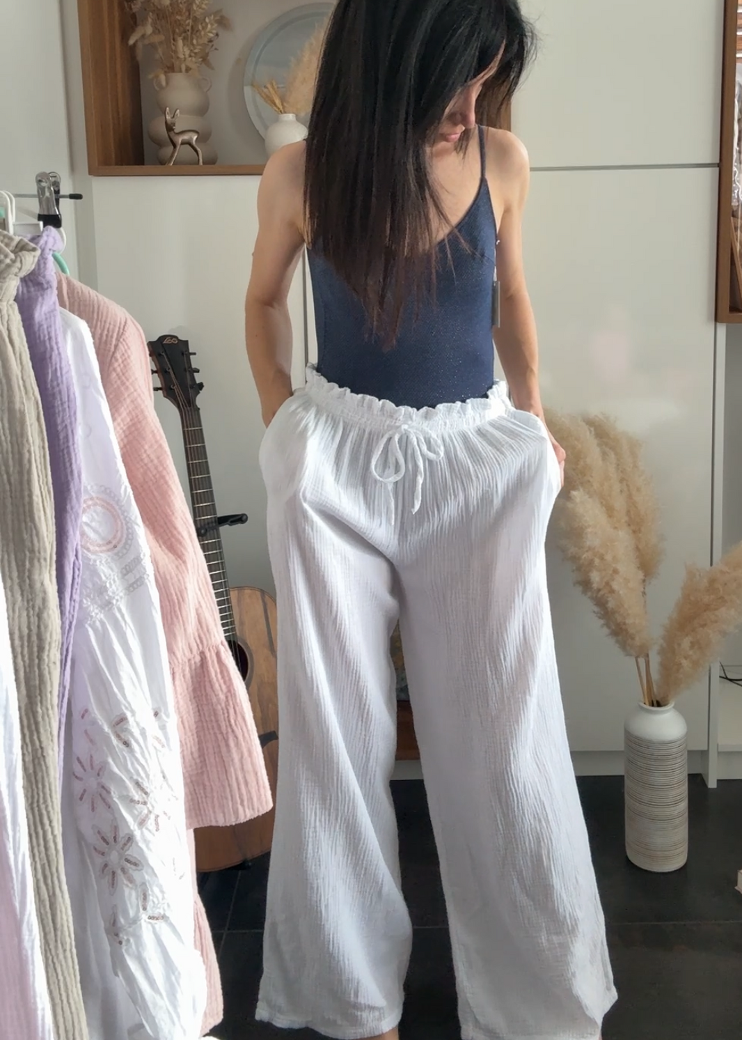 Pantalon gaz de coton