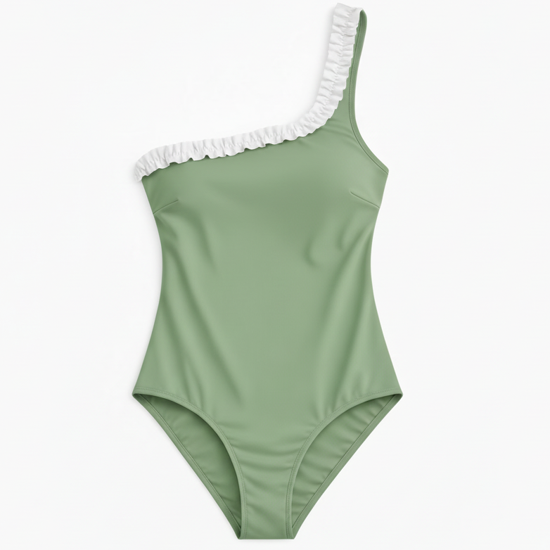 Women's one-piece asymmetrical swimsuit