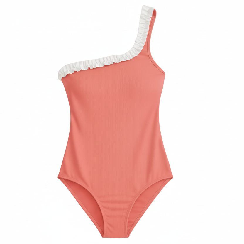 Women's one-piece asymmetrical swimsuit