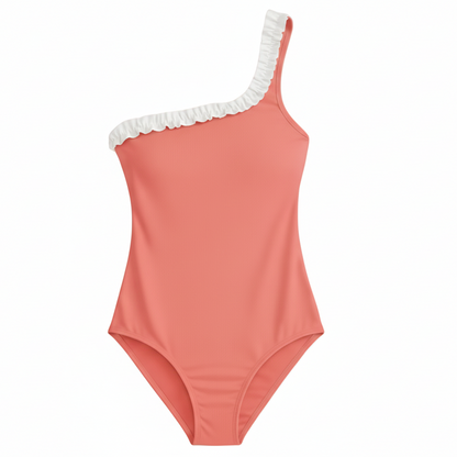 Women's one-piece asymmetrical swimsuit