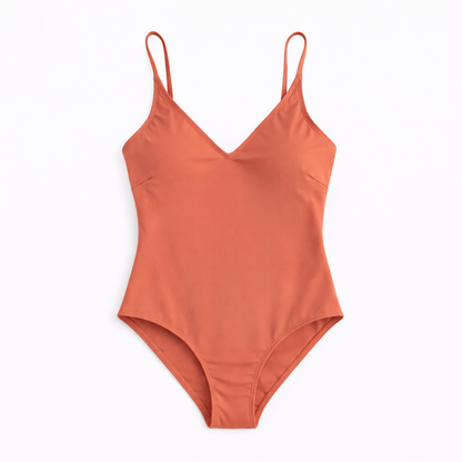 Women's one-piece swimsuit with open back